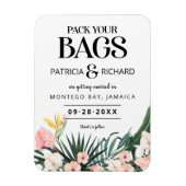 Tropische bestemmingsweddenschap bespaart de datum magneet (Verticaal)