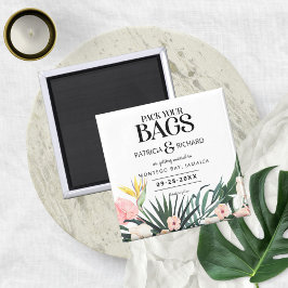 Tropische bestemmingsweddenschap bespaart de datum magneet