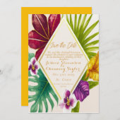 Tropische bestemmingsweddenschap sparen de Datum Kaart (Voorkant / Achterkant)