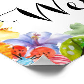 Tropische betrokkenheid, huwelijksfeest bord/poste poster (Hoek)