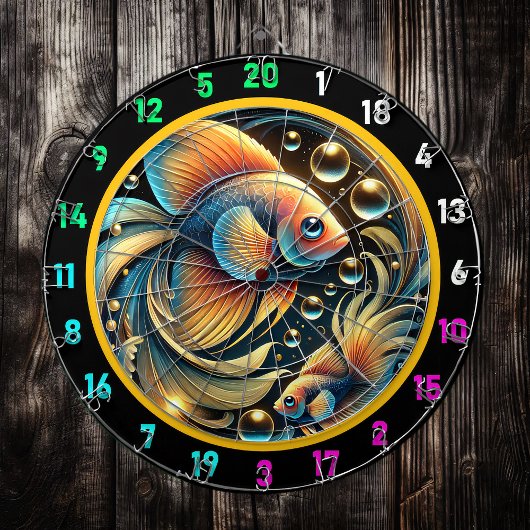 Tropische Betta Splash Dartboard Design Dartbord