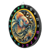 Tropische Betta Splash Dartboard Design Dartbord (Voorkant Rechts)