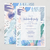 Tropische beukenbachelorette voor de zomer kaart (Voorkant / Achterkant)