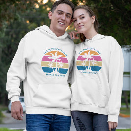 Tropische beukenpalm Aangepaste eilandengroep Hoodie