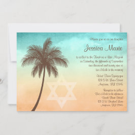 Tropische beukenpalm Bat Mitzvah-uitvindingen Kaart