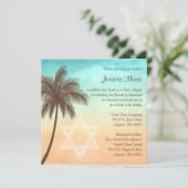 Tropische beukenpalm Bat Mitzvah-uitvindingen Kaart (Staand voorkant)