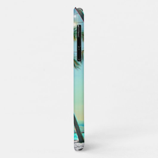 Tropische beukenpalm Trees String Lights Hawaii Case-Mate iPhone Case (Achterkant/links)