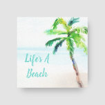 Tropische beukenpalm Waterverf Canvas Afdruk<br><div class="desc">Tropische wandkunst op een omhuld doek met een schilderachtig waterverf strand en palmboomdruk met de titel "Life's a Beach". De titel kan gemakkelijk met uw eigen favoriete gezegde worden aangepast - klik enkel "personalize". Geweldig voor een strandhuis, een thuishaven aan de kust of waar je ook maar wilt, een ontspannen...</div>