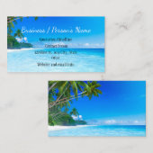 Tropische beukenpalmbomen Ocean Zee Custom Busines Visitekaartje (Voorkant / Achterkant)