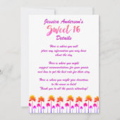 Tropische beukenpalmbomen zoete zestien DETAILS Kaart (Voorkant)