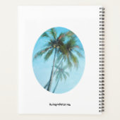 Tropische beukenpalmboomstructuurthema Planner (Achterkant)