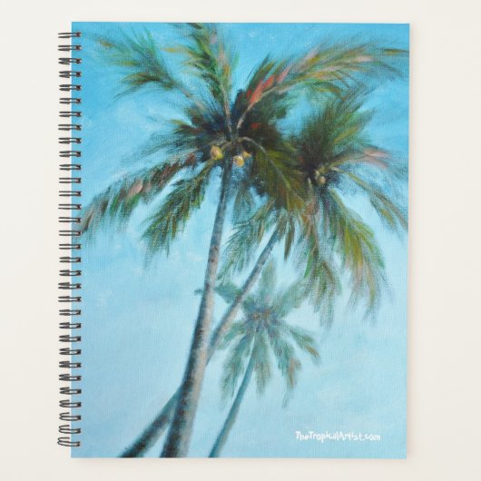 Tropische beukenpalmboomstructuurthema Planner (Voorkant)