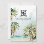 Tropische beukenpalmen | De foto bewaart de Datum Save The Date (Achterkant)