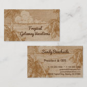 Tropische beukenpalmen  kunst Aangepast Contactkaartje (Voorkant / Achterkant)