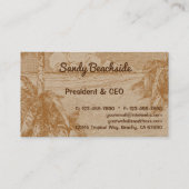 Tropische beukenpalmen  kunst Aangepast Contactkaartje (Achterkant)