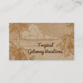 Tropische beukenpalmen  kunst Aangepast Contactkaartje (Voorkant)