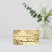 Tropische beukenpalmen  kunst Aangepast Contactkaartje (Staand voorkant)