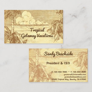 Tropische beukenpalmen  kunst Aangepast Contactkaartje
