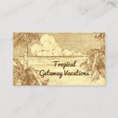 Tropische beukenpalmen  kunst Aangepast Contactkaartje (Voorkant)