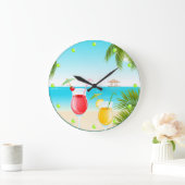 Tropische beukenstaart ronde wandklok (Huis)