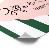 Tropische Beverly Hills Roze Groene Kaarten en ges Poster (Hoek)