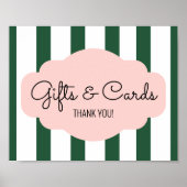 Tropische Beverly Hills Roze Groene Kaarten en ges Poster (Voorkant)