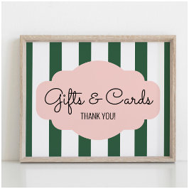 Tropische Beverly Hills Roze Groene Kaarten en ges Poster