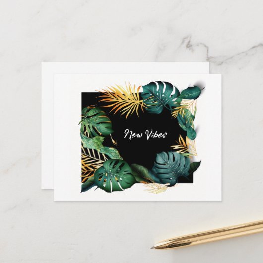 Tropische Beweging de Nieuwe Kaart van het Adres (Voorkant / Achterkant in situ)