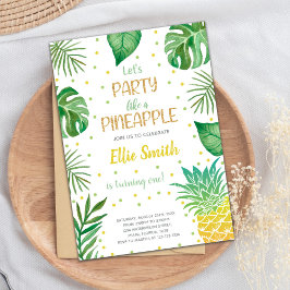 Tropische bewerkbare zomerfeest Kaart