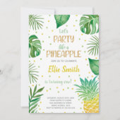 Tropische bewerkbare zomerfeest Kaart (Voorkant)