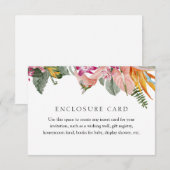 Tropische bijlagekaart omhulsel informatiekaartje (Voorkant / Achterkant)