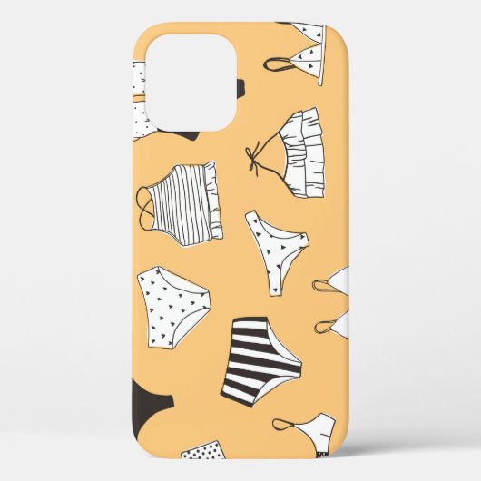 Tropische bikini: handgetekend zomerpatroon Case-Mate iPhone case (Achterkant)