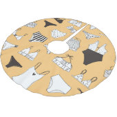 Tropische bikini: handgetekend zomerpatroon kerstboom rok (Gekanteld)