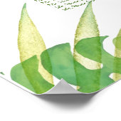 Tropische blaadjes huwelijkszittingsschema poster (Hoek)