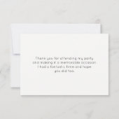 Tropische blaaspatronen en roze Bedankt met vlamJa Kaart (Achterkant)