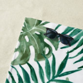Tropische Blad Bachelorette Strandfeest Handdoek (In situ)