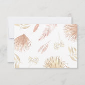 tropische blad bohemian blush RSVP-kaart RSVP Kaartje (Achterkant)