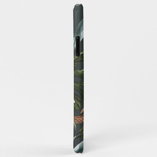 Tropische blad botanische gepersonaliseerde naam Case-Mate iPhone case (Achterkant/rechts)