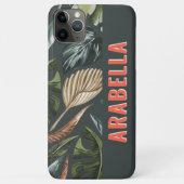 Tropische blad botanische gepersonaliseerde naam Case-Mate iPhone case (Achterkant)