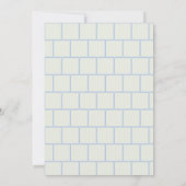 Tropische Blad Mint & Blauwe Bruidsborrel Kaart (Achterkant)