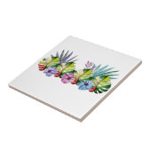 Tropische bladbloem kleurrijke Hawaiiaanse Tegeltje (Zijkant)