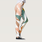 Tropische bladbloemen leggings (Rechts)
