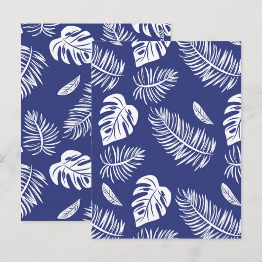 Tropische bladeren 15 briefkaart (Voorkant / Achterkant)