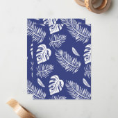 Tropische bladeren 15 notitiekaartje (Voorkant / Achterkant in situ)