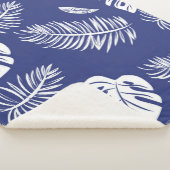 Tropische bladeren 15 sherpa deken (3/4)
