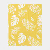 Tropische bladeren 16 fleece deken (Voorkant)