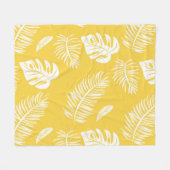 Tropische bladeren 16 fleece deken (Voorkant (Horizontaal))