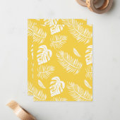 Tropische bladeren 16 notitiekaartje (Voorkant / Achterkant in situ)