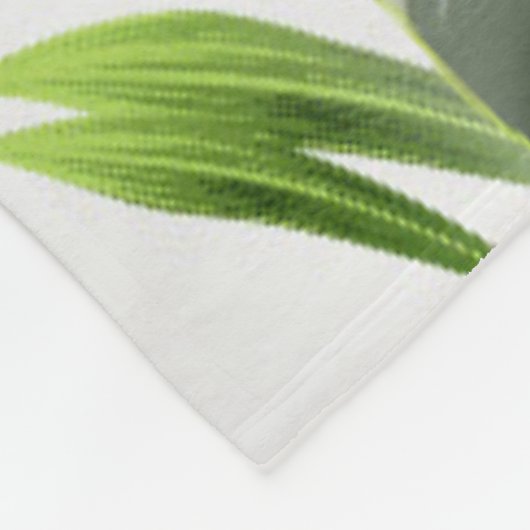 Tropische bladeren 1 fleece deken (Hoek)