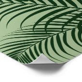 Tropische bladeren 1 lichtgroene moderne kunst afd poster (Hoek)